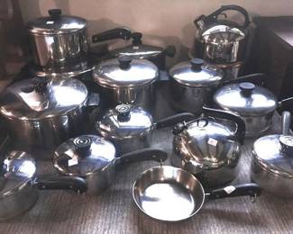 Revere Ware Copper Bottom cookware...also copper pots and pans available