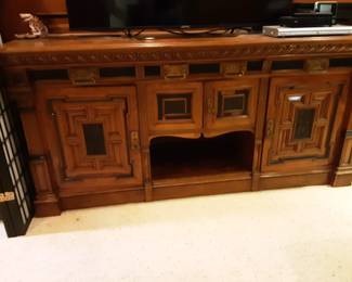 Large burl walnut with ebony buffet 