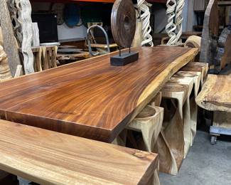 free edge dining tables, plant stands