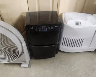Air king and LG Dehumidifier and Shop Fan