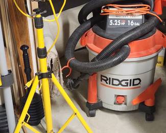 Shop Light and Ridged shop-vac