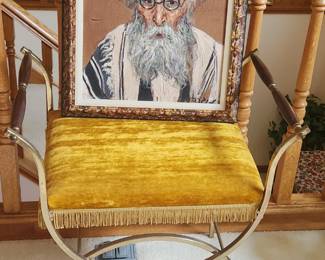 Antique Hollywood Recency style chair