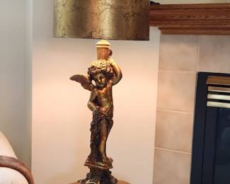 Vintage Lamp and Table