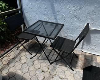 table and two chairs