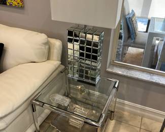 Lamp and glass end table