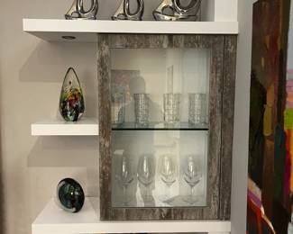 silver plated boats and glasses