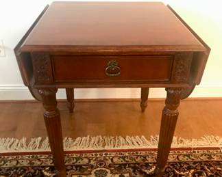 Drop Leaf Side Table with Drawer