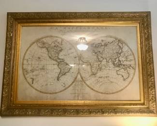 1816 French map of the 3 Voyages of Captain Cook