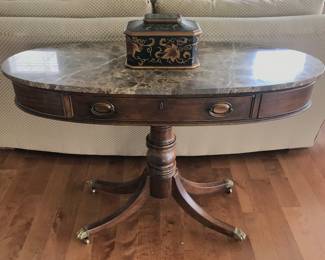 Oval Marble topped Table