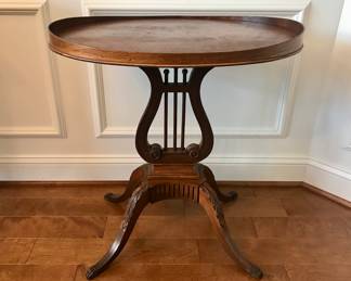 Oval topped Harp Table