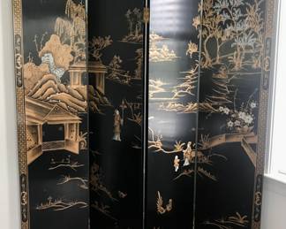 4 Panel Asian Design Screen