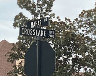 At Crosslake and Mahar Road, turn left onto Mahar Road to park.