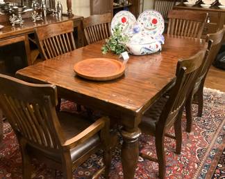 Large and sturdy - dining table & dining chairs