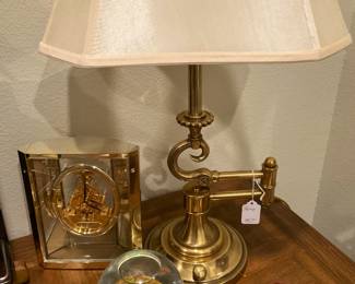 Brass desk lamp