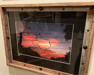 Framed Texas art