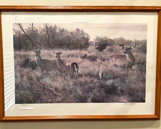 Framed deer art