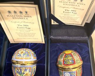 Halcyon Days enamel boxes