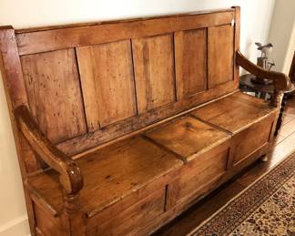Handsome antique hall bench