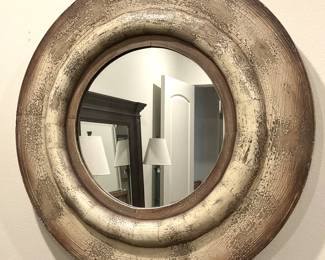 Large round mirror