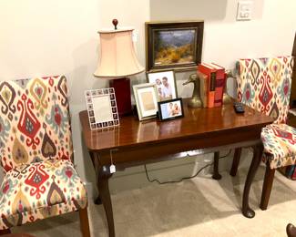 Matching chairs; table