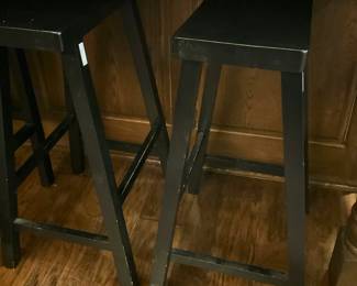 Black bar stools