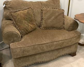 Small coordinating sofa with nail-head trim