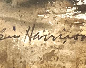 Oil well framed art by Bill Harrison