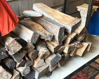 Wood rack and larger logs