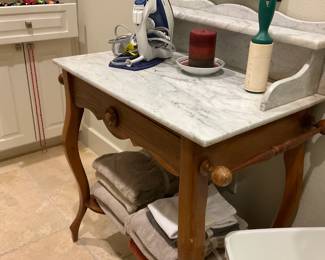 Marble top antique table