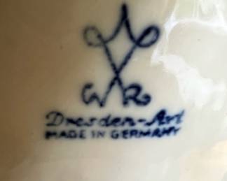 White/Gold Lady & Gentleman Dresden Figurine