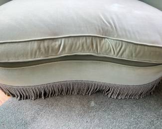 Mid Century Gray Kidney Shaped Settee