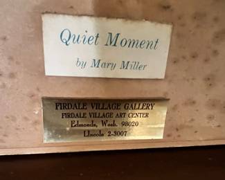 Framed Painting "Quiet Moment" by Mary Miller