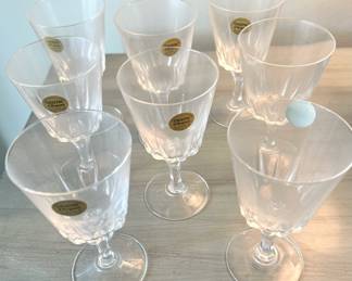 Set of 8 Cristal d'Arques Cordial Glasses 