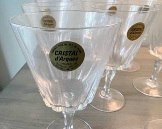 Set of 8 Cristal d'Arques Cordial Glasses 