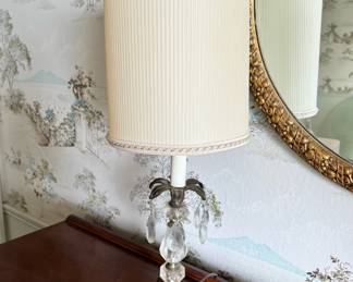 Pair of French/Crystal Lamps
