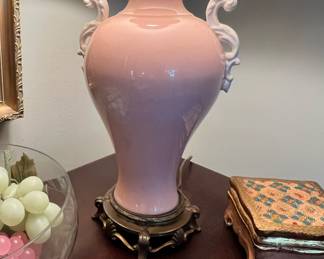 Pink Porcelain Table Lamp