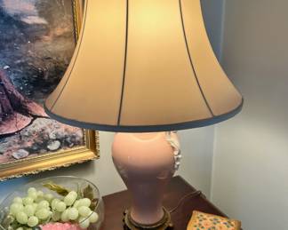 Pink Porcelain Table Lamp