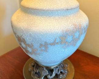 White with Bronze Base Table Lamp