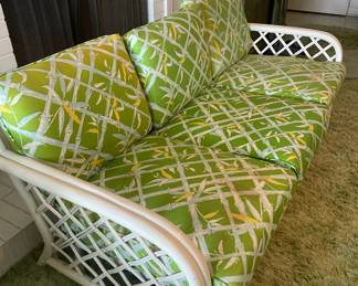 Lattice Rattan Couch