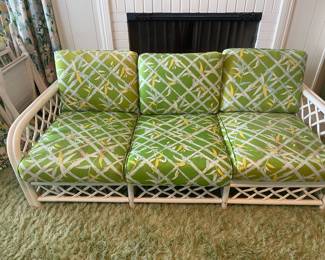 Lattice Rattan Couch