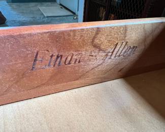 Pair of Ethan Allen - Georgian Solid Cherry Side Tables 