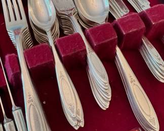 Community Silverplate Flatware Set and Case