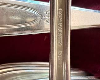 Community Silverplate Flatware Set and Case