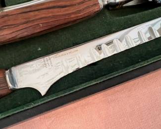 Frederick & Nelson Carving Knife with Brazilian Rosewood Handles-  Set of 3 in Case