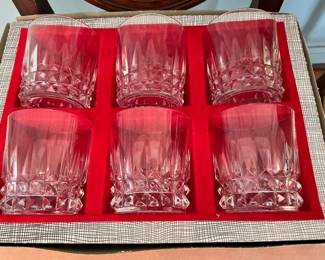 Set of 6 Cristal d'Arques Whiskey Glasses
