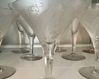Set of 6 Small Martini Glasses, Set of 7 Tall Martini Glasses 