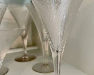 Set of 6 Small Martini Glasses, Set of 7 Tall Martini Glasses 