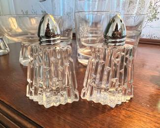 Square Crystal Salt & Pepper Shakers