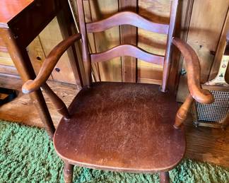 Oak Ladder Back Arm Chair