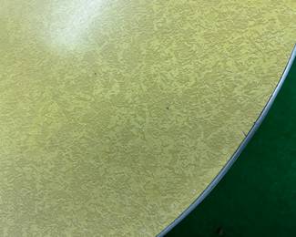 1950's Retro Yellow Formica Chrome Kitchen Table